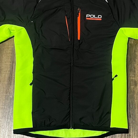 Polo Sport Men's Lightweight Jacket - Black and Neon Green - Size [Small] NWOT - Picture 9 of 12